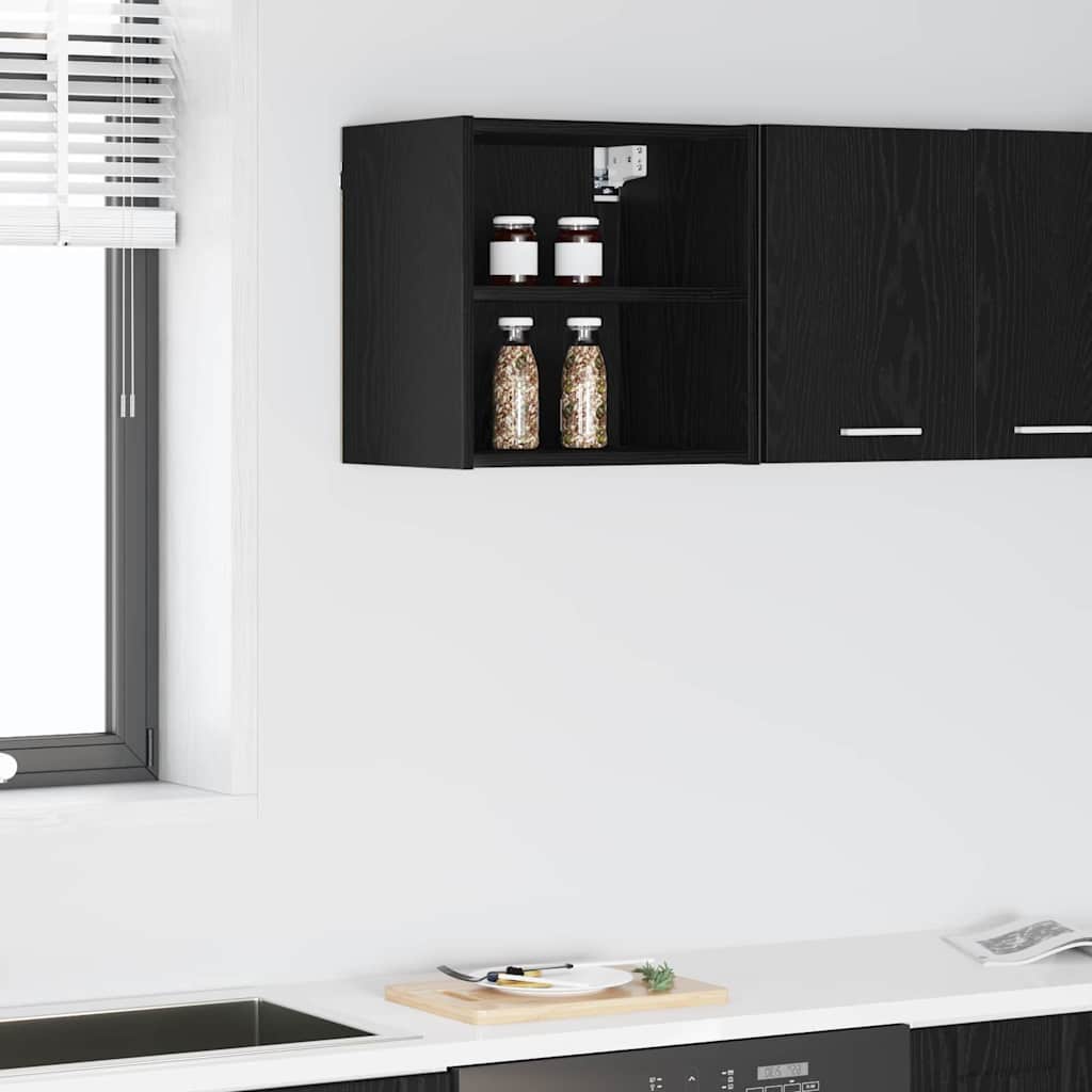 Závěsná Skříňka Černý Dub 40 X 29,5 X 40 Cm Kompozitní Dřevo