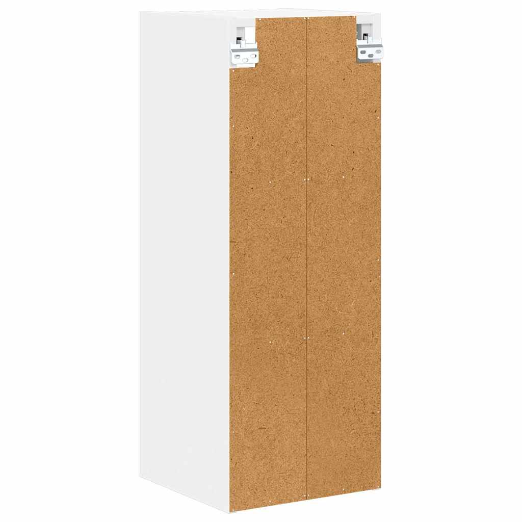 Závěsná Skříňka Bílá 30 X 29,5 X 80 Cm Kompozitní Dřevo
