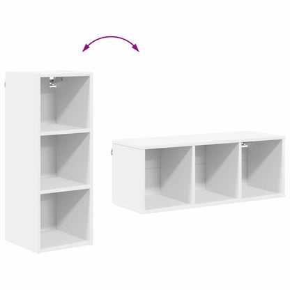 Závěsná Skříňka Bílá 30 X 29,5 X 80 Cm Kompozitní Dřevo