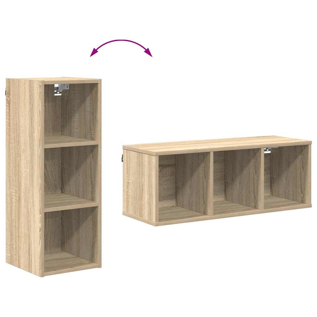 Závěsná Skříňka Sonoma Dub 30 X 29,5 X 80 Cm Kompozitní Dřevo