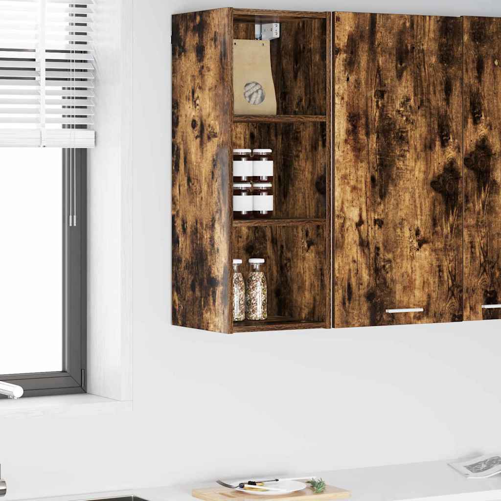 Závěsná Skříňka Kouřový Dub 30 X 29,5 X 80 Cm Kompozitní Dřevo