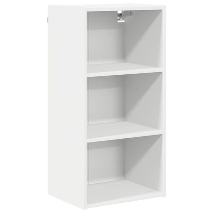 Závěsná Skříňka Bílá 40 X 29,5 X 80 Cm Kompozitní Dřevo