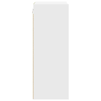 Závěsná Skříňka Bílá 40 X 29,5 X 80 Cm Kompozitní Dřevo