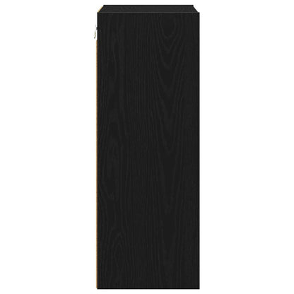 Závěsná Skříňka Černý Dub 40 X 29,5 X 80 Cm Kompozitní Dřevo