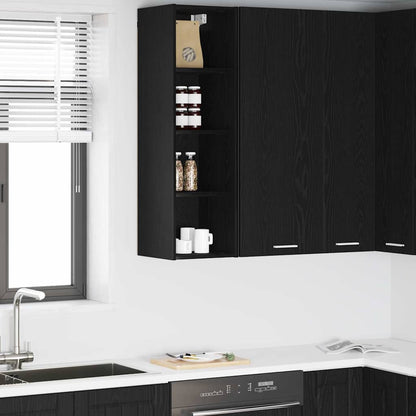 Závěsná Skříňka Černý Dub 30 X 29,5 X 100 Cm Kompozitní Dřevo