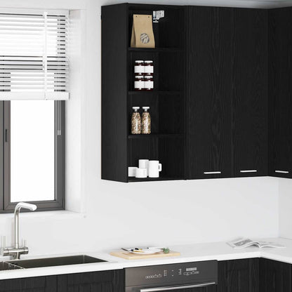 Závěsná Skříňka Černý Dub 40 X 29,5 X 100 Cm Kompozitní Dřevo