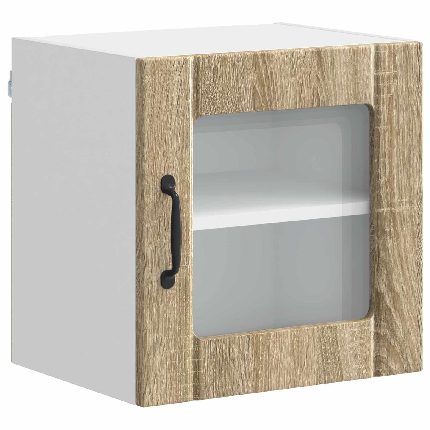 Nástěnná Skleněná Skříň Lucca 2 Pcs Dub Sonoma 40 X 31 X 40 Cm
