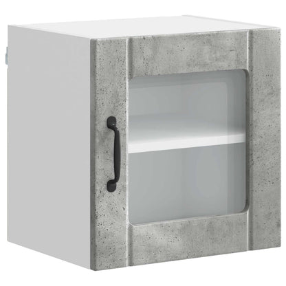 Nástěnná Skleněná Skříň Lucca 2 Pcs Betonově Šedá