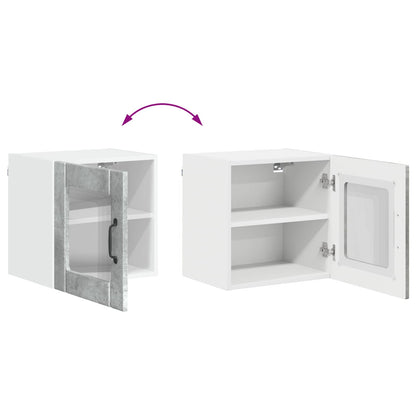Nástěnná Skleněná Skříň Lucca 2 Pcs Betonově Šedá