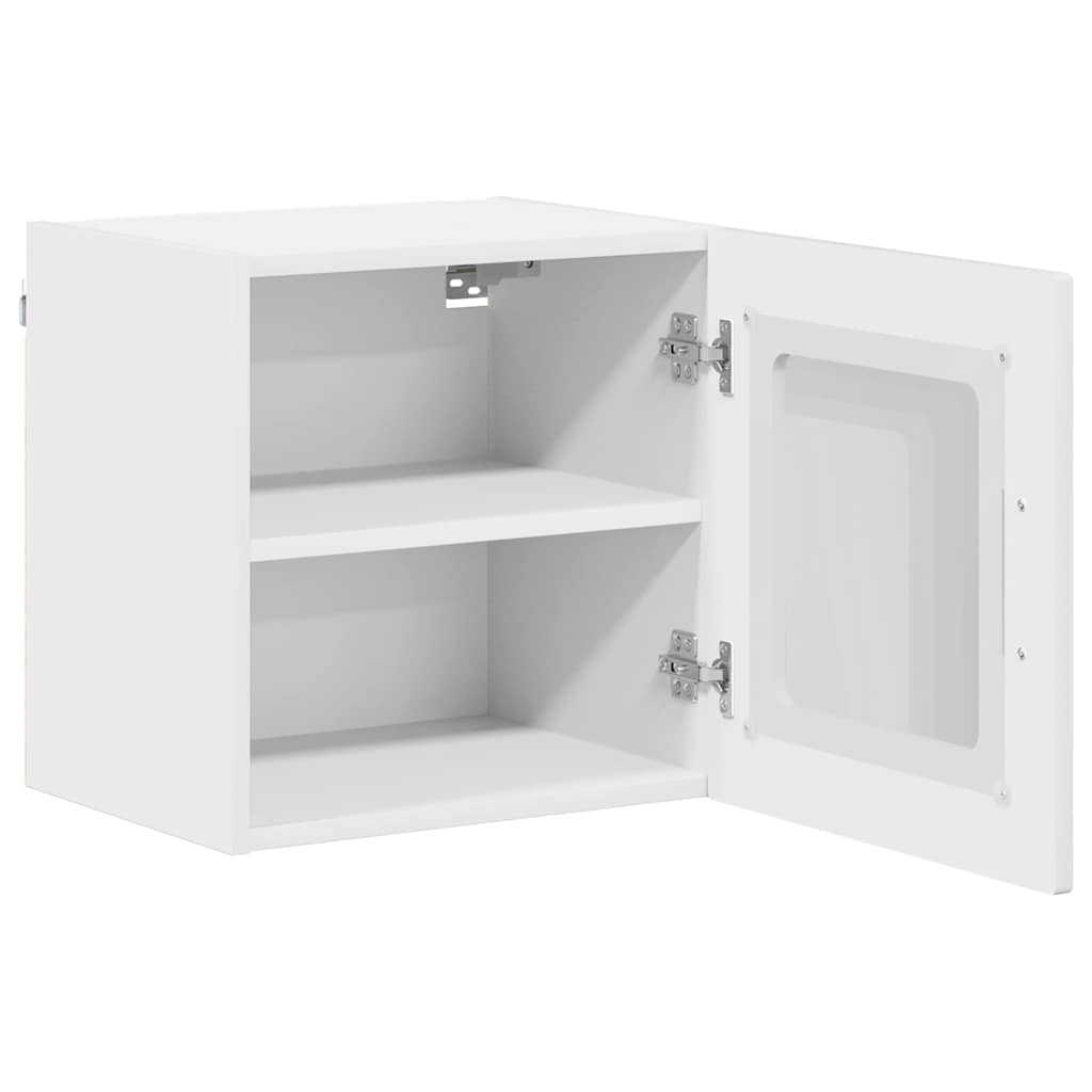Nástěnná Skleněná Skříň Lucca 2 Pcs Bílá S Vysokým Leskem