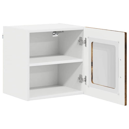 Nástěnná Skleněná Skříň Lucca 2 Pcs Kouřový Dub 40 X 31 X 40 Cm