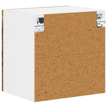 Nástěnná Skleněná Skříň Lucca 2 Pcs Kouřový Dub 40 X 31 X 40 Cm