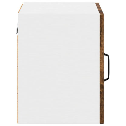 Nástěnná Skleněná Skříň Lucca 2 Pcs Kouřový Dub 40 X 31 X 40 Cm