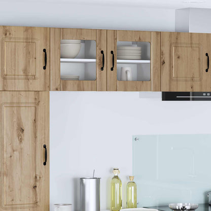 Nástěnná Skleněná Skříň Lucca 2 Pcs Dub Artisan