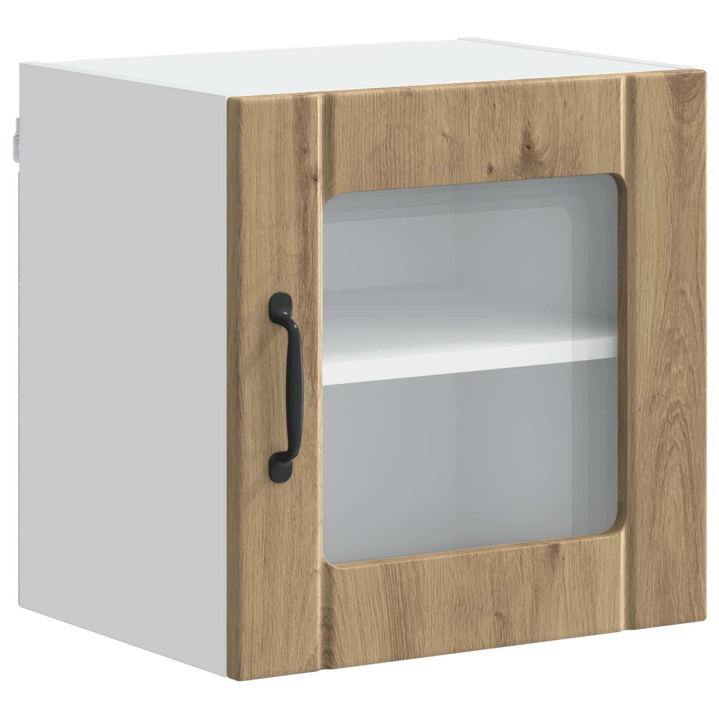 Nástěnná Skleněná Skříň Lucca 2 Pcs Dub Artisan
