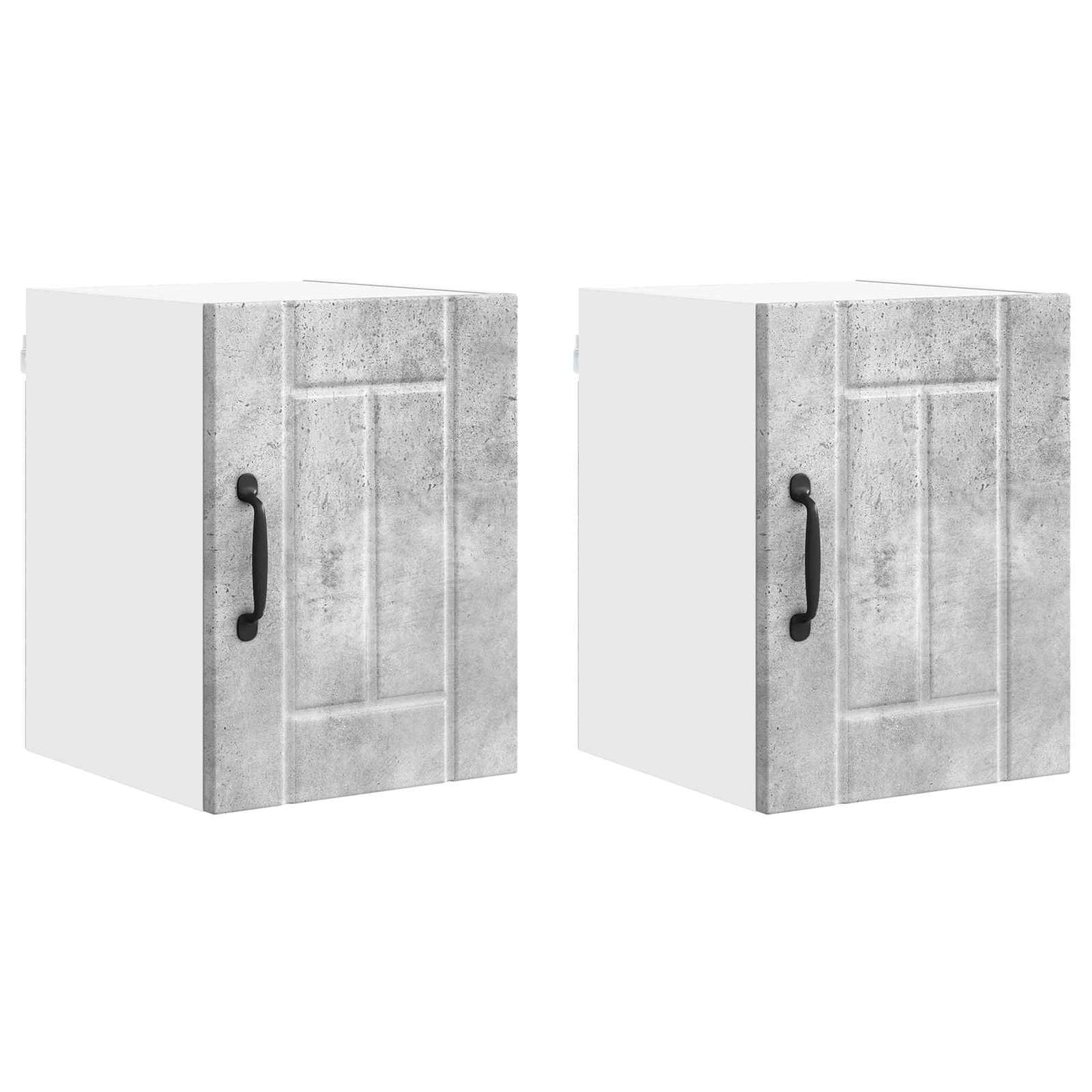 Nástěnná Skříňka Lucca 2 Pcs Betonově Šedá 30 X 31 X 40 Cm