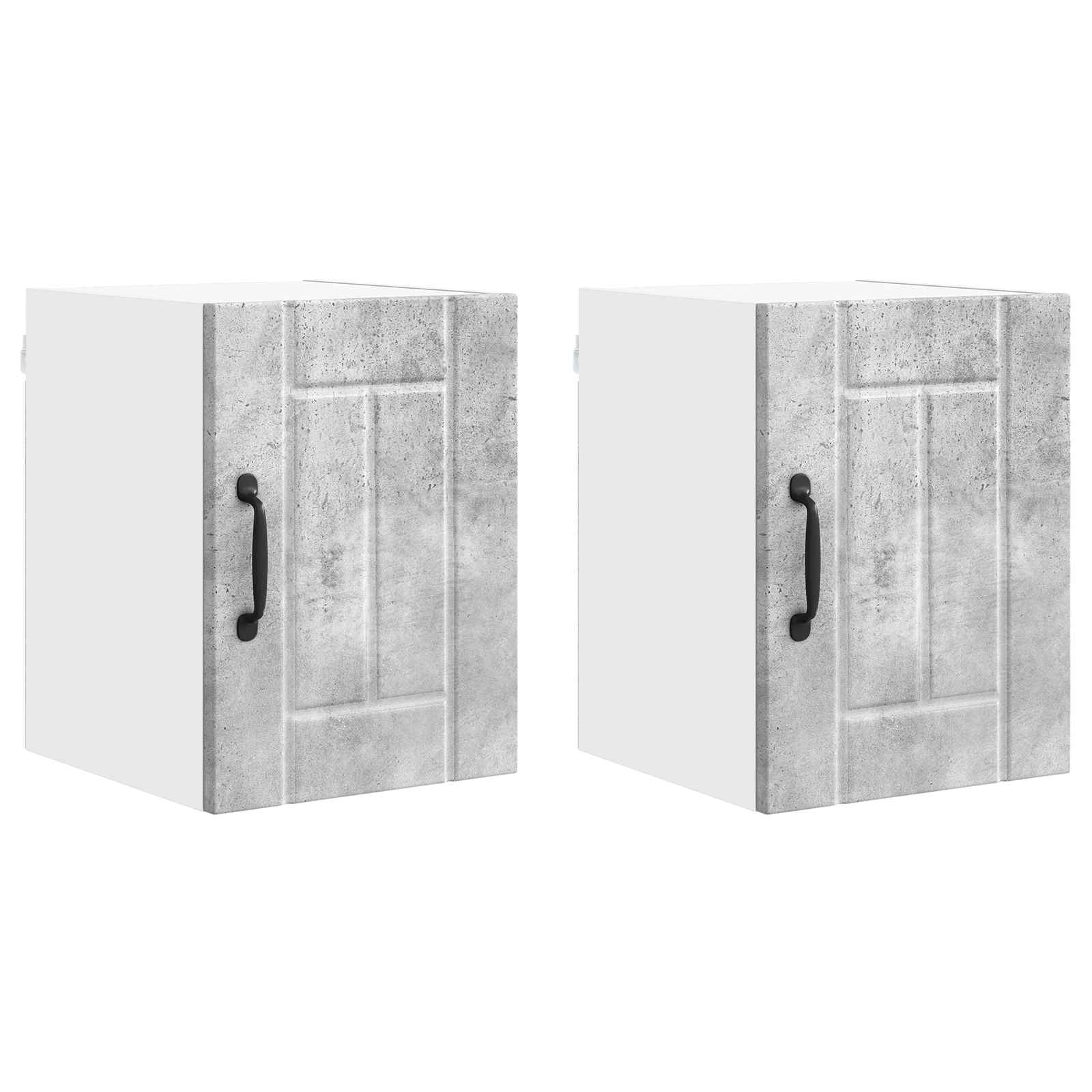 Nástěnná Skříňka Lucca 2 Pcs Betonově Šedá 30 X 31 X 40 Cm
