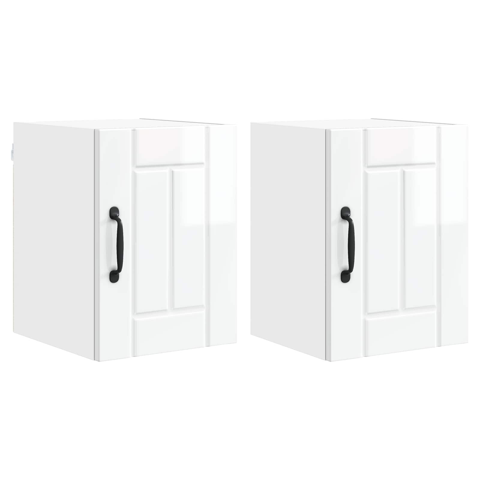 Nástěnná Skříňka Lucca 2 Pcs Bílá S Vysokým Leskem