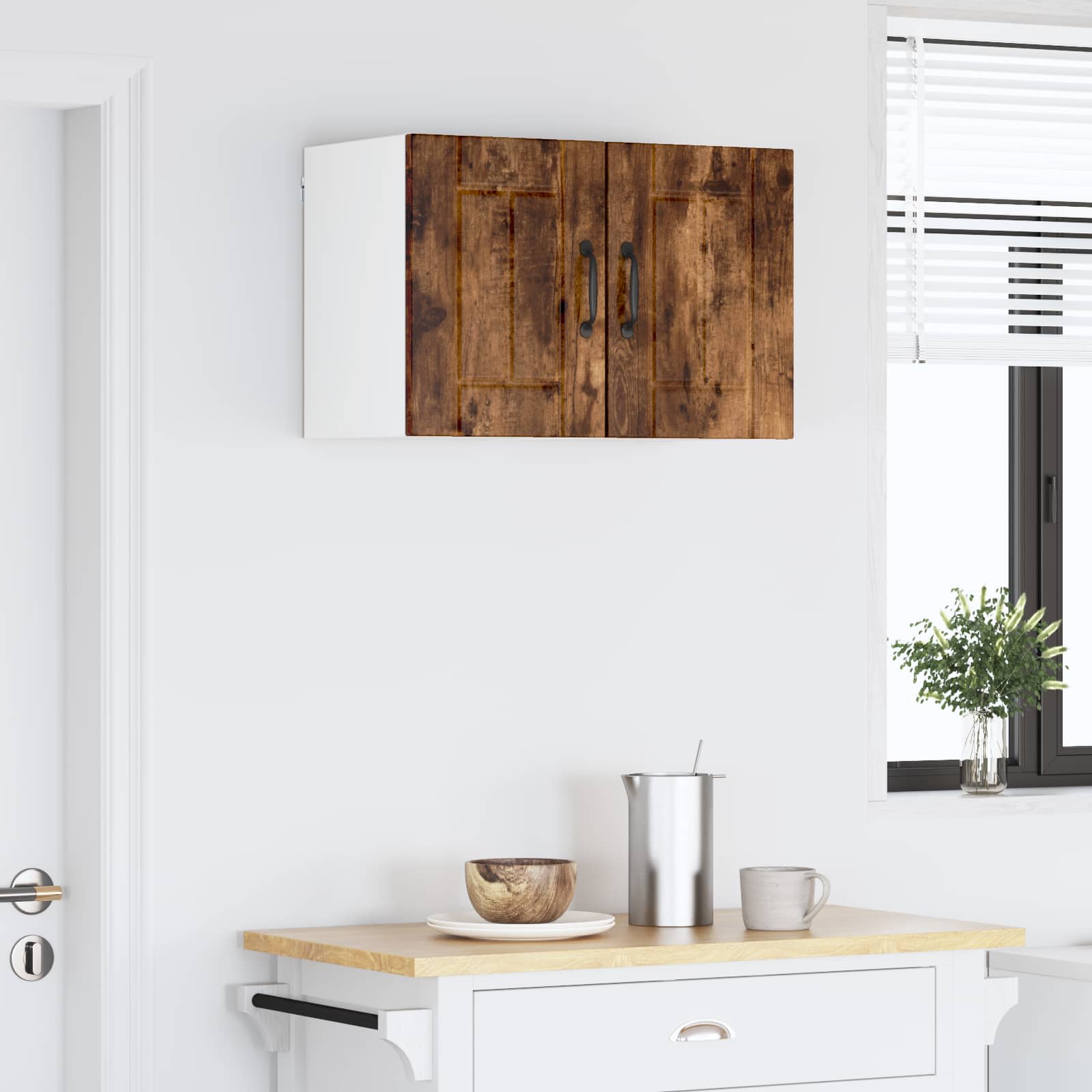 Nástěnná Skříňka Lucca 2 Pcs Kouřový Dub 30 X 31 X 40 Cm