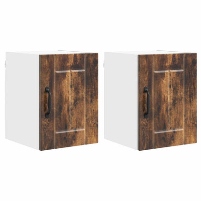 Nástěnná Skříňka Lucca 2 Pcs Kouřový Dub 30 X 31 X 40 Cm