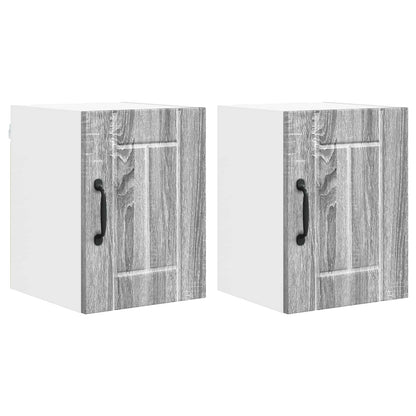 Nástěnná Skříňka Lucca 2 Pcs Šedá Sonoma 30 X 31 X 40 Cm