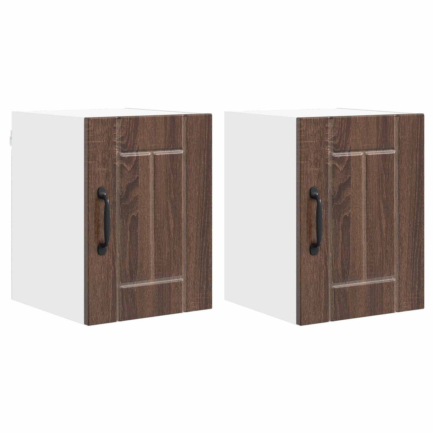 Nástěnná Skříňka Lucca 2 Pcs Hnědý Dub 30 X 31 X 40 Cm
