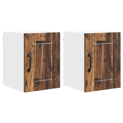 Nástěnná Skříňka Lucca 2 Pcs Staré Dřevo 30 X 31 X 40 Cm