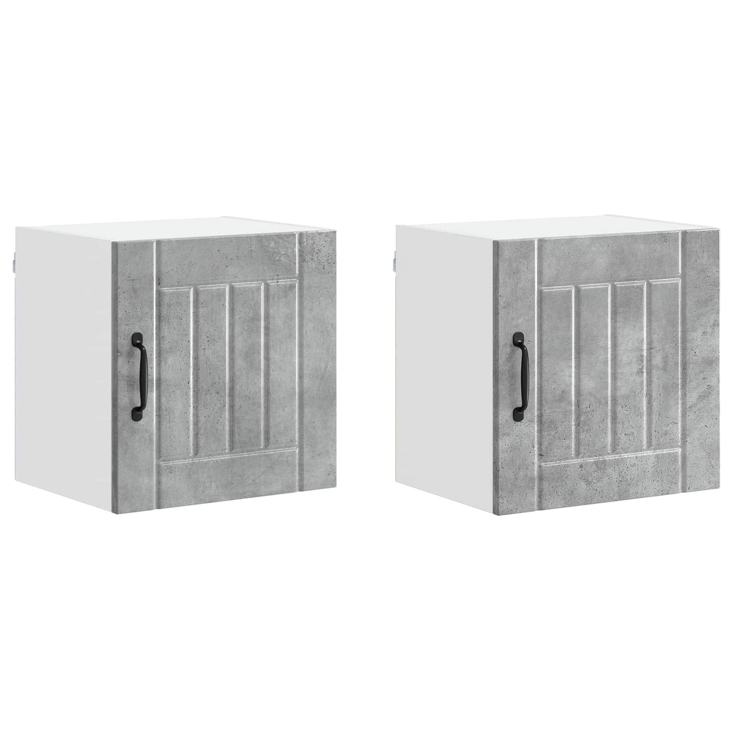 Nástěnná Skříňka Lucca 2 Pcs Betonově Šedá 40 X 31 X 40 Cm