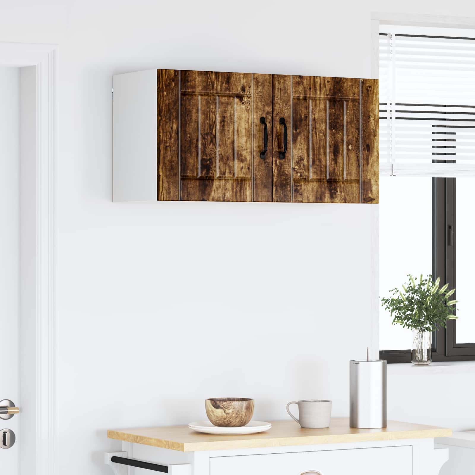 Nástěnná Skříňka Lucca 2 Pcs Kouřový Dub 40 X 31 X 40 Cm
