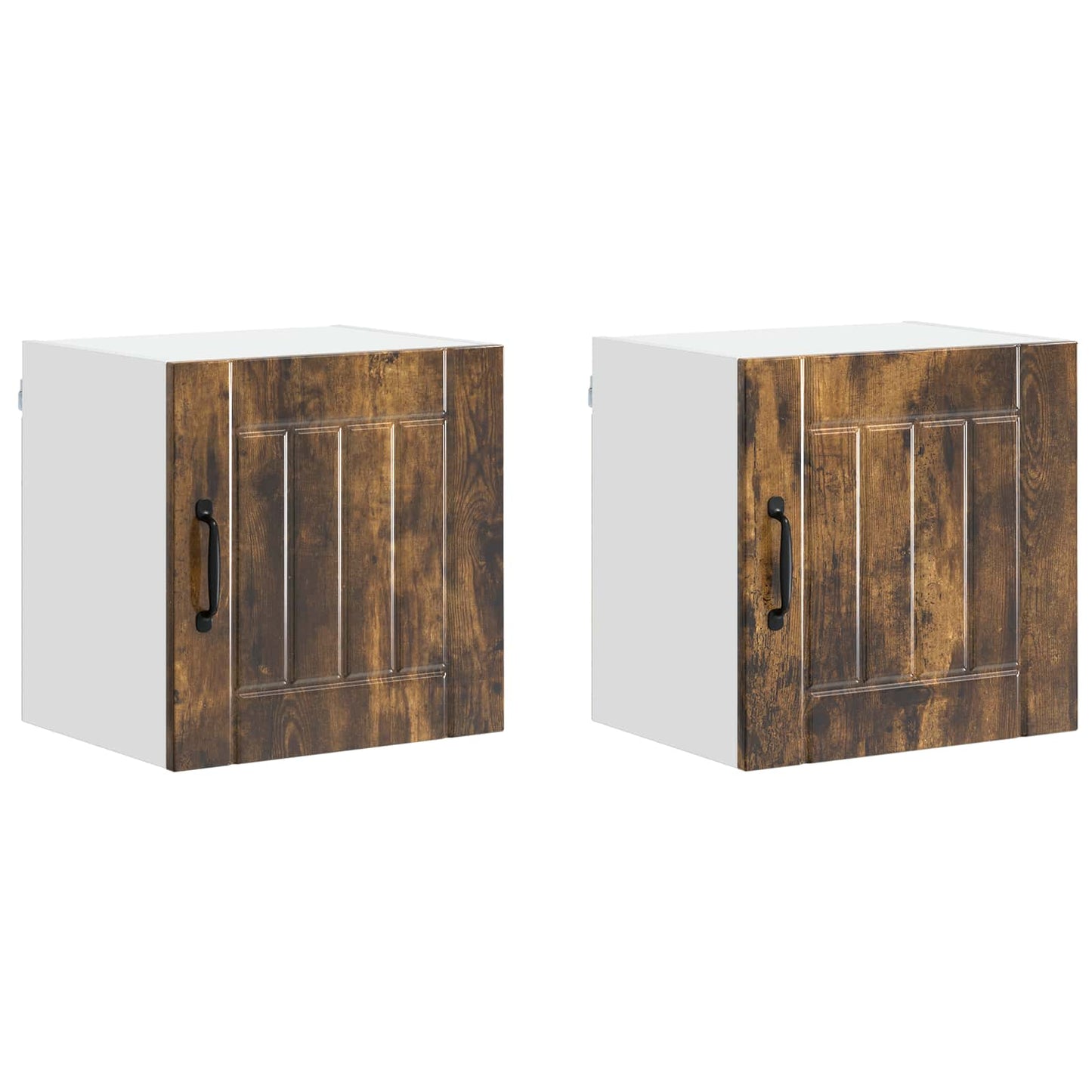 Nástěnná Skříňka Lucca 2 Pcs Kouřový Dub 40 X 31 X 40 Cm