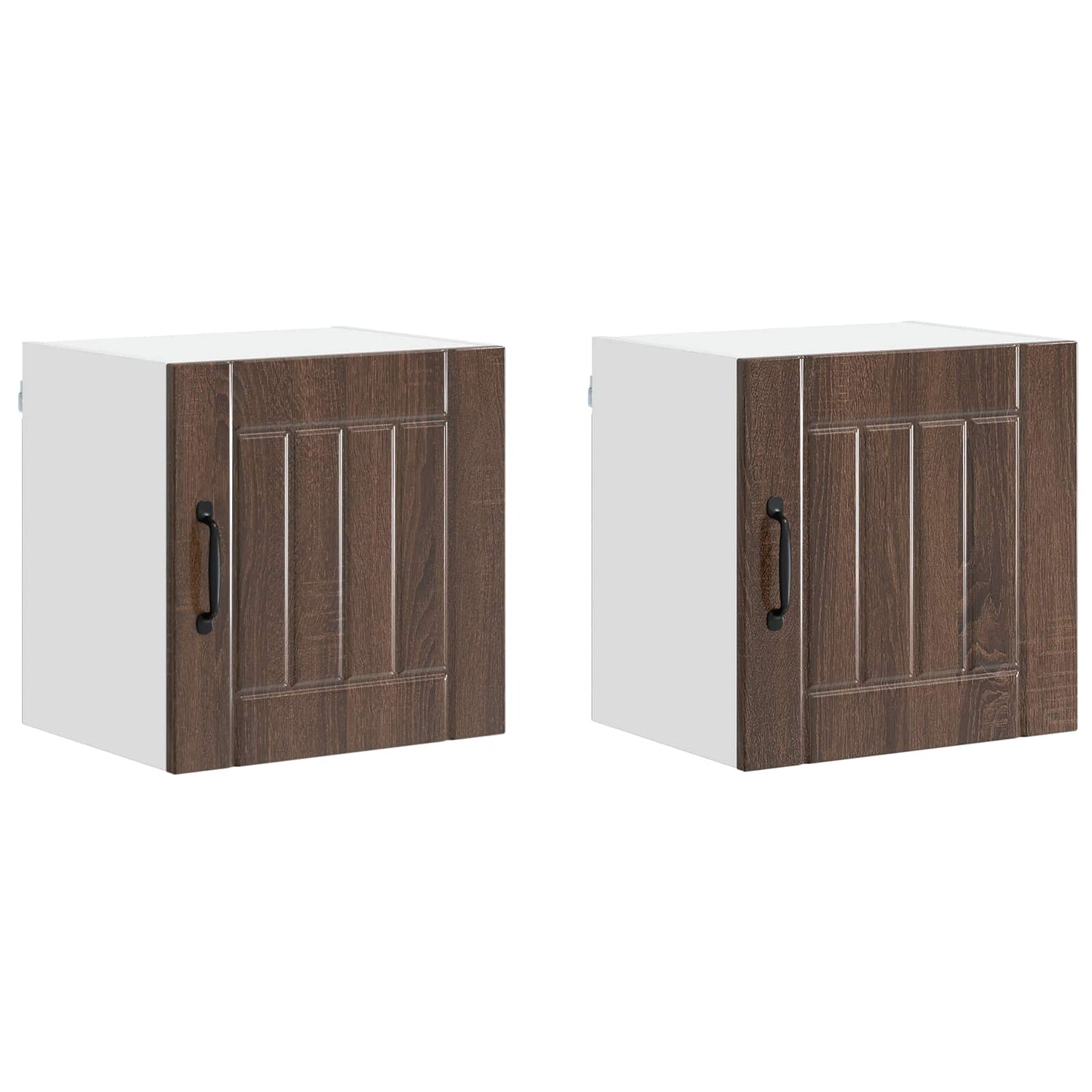 Nástěnná Skříňka Lucca 2 Pcs Hnědý Dub 40 X 31 X 40 Cm