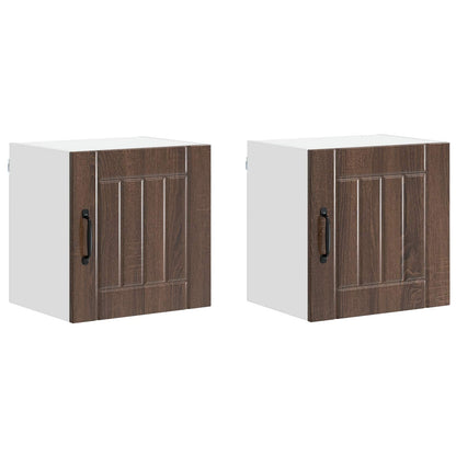 Nástěnná Skříňka Lucca 2 Pcs Hnědý Dub 40 X 31 X 40 Cm