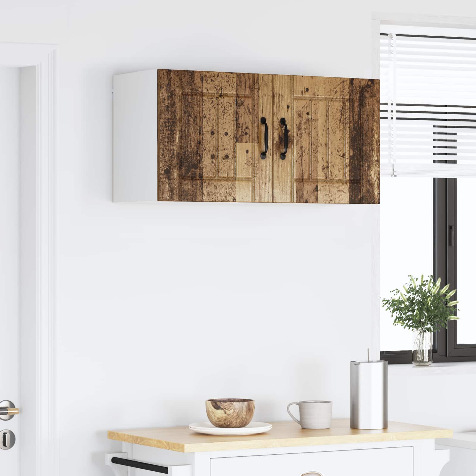 Nástěnná Skříňka Lucca 2 Pcs Staré Dřevo 40 X 31 X 40 Cm