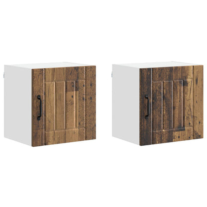 Nástěnná Skříňka Lucca 2 Pcs Staré Dřevo 40 X 31 X 40 Cm