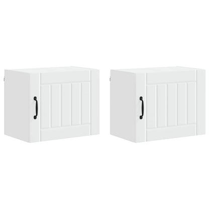 Nástěnná Skříňka Lucca 2 Pcs Bílá 50 X 31 X 40 Cm