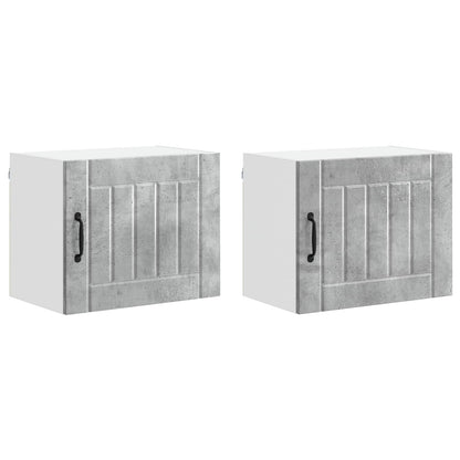 Nástěnná Skříňka Lucca 2 Pcs Betonově Šedá 50 X 31 X 40 Cm
