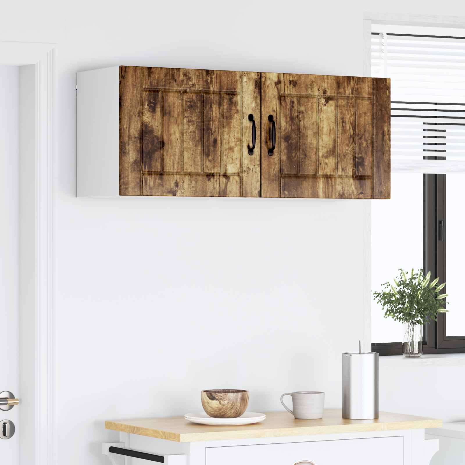 Nástěnná Skříňka Lucca 2 Pcs Kouřový Dub 50 X 31 X 40 Cm