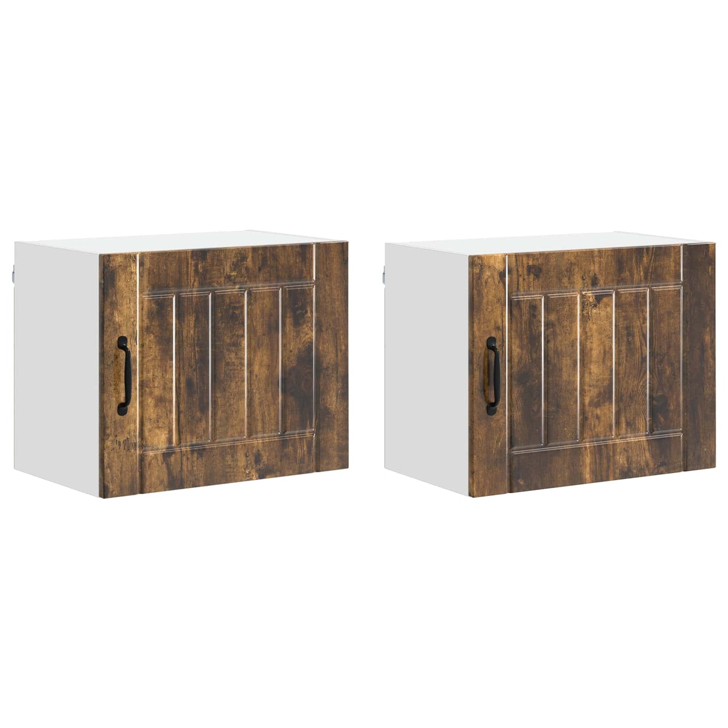 Nástěnná Skříňka Lucca 2 Pcs Kouřový Dub 50 X 31 X 40 Cm