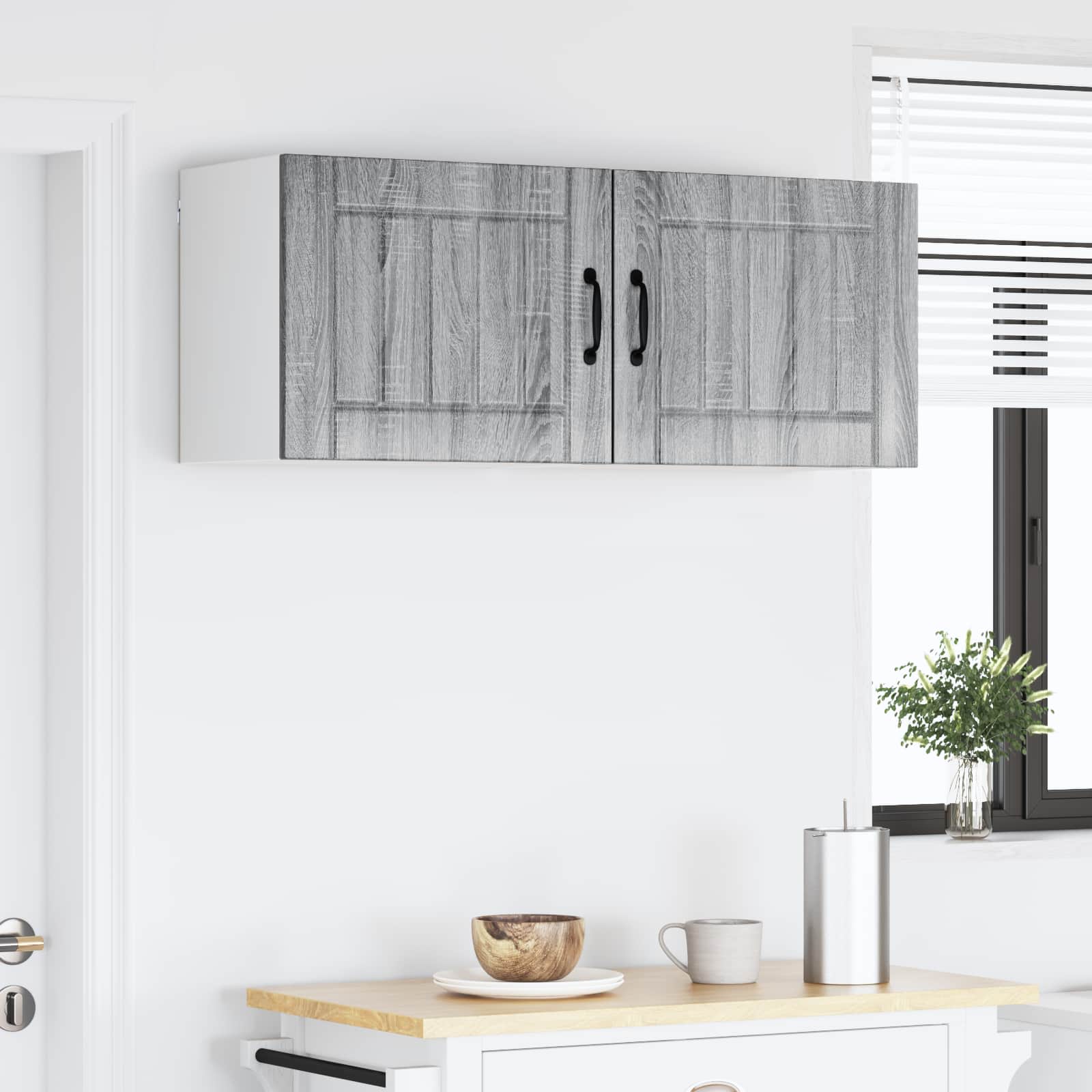 Nástěnná Skříňka Lucca 2 Pcs Šedá Sonoma 50 X 31 X 40 Cm