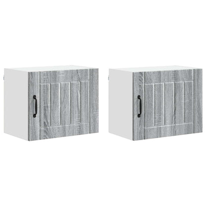 Nástěnná Skříňka Lucca 2 Pcs Šedá Sonoma 50 X 31 X 40 Cm