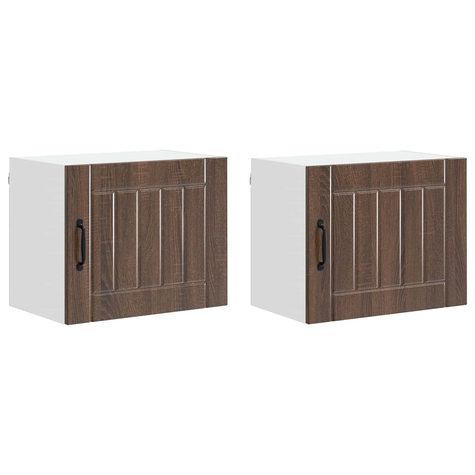 Nástěnná Skříňka Lucca 2 Pcs Hnědý Dub 50 X 31 X 40 Cm