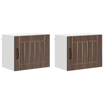 Nástěnná Skříňka Lucca 2 Pcs Hnědý Dub 50 X 31 X 40 Cm