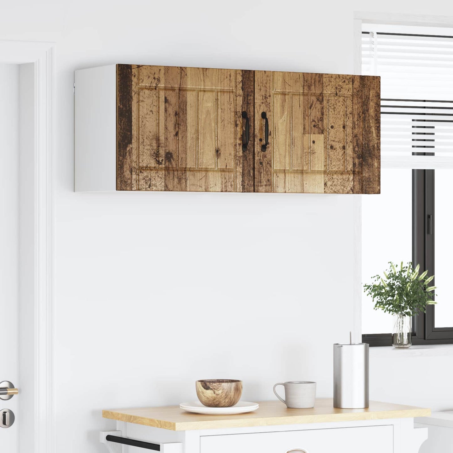 Nástěnná Skříňka Lucca 2 Pcs Staré Dřevo 50 X 31 X 40 Cm