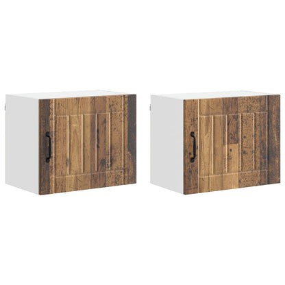 Nástěnná Skříňka Lucca 2 Pcs Staré Dřevo 50 X 31 X 40 Cm