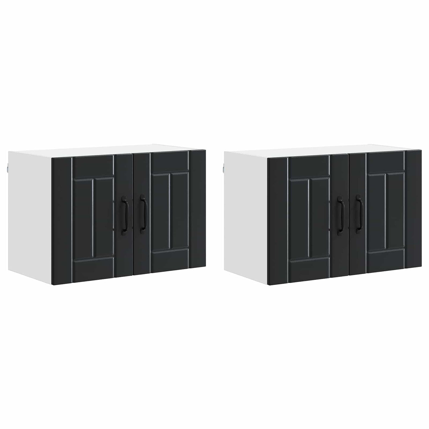 Nástěnná Skříňka Lucca 2 Pcs Černá 60 X 31 X 40 Cm
