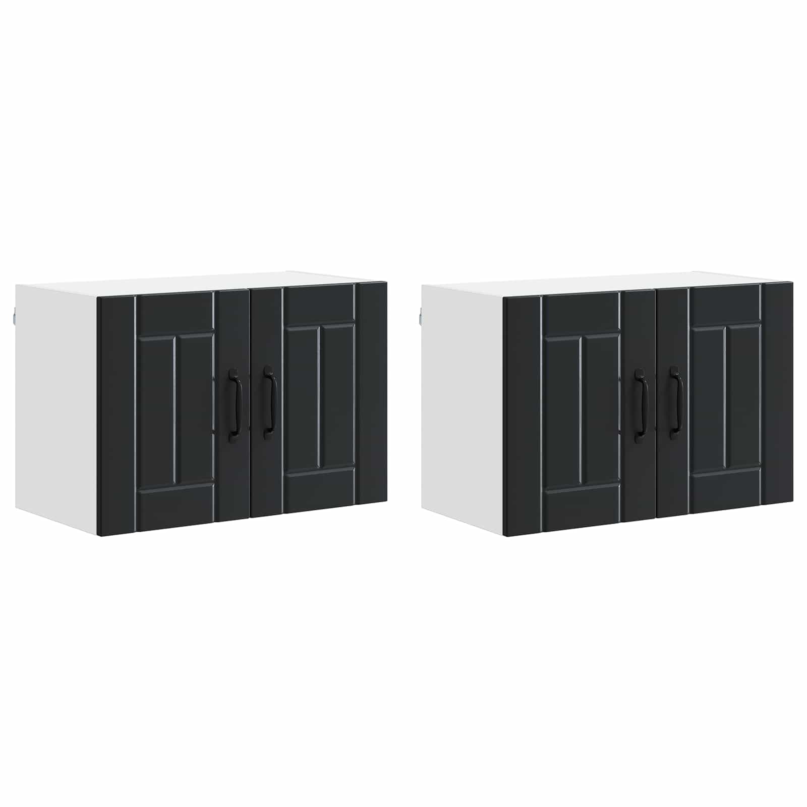 Nástěnná Skříňka Lucca 2 Pcs Černá 60 X 31 X 40 Cm
