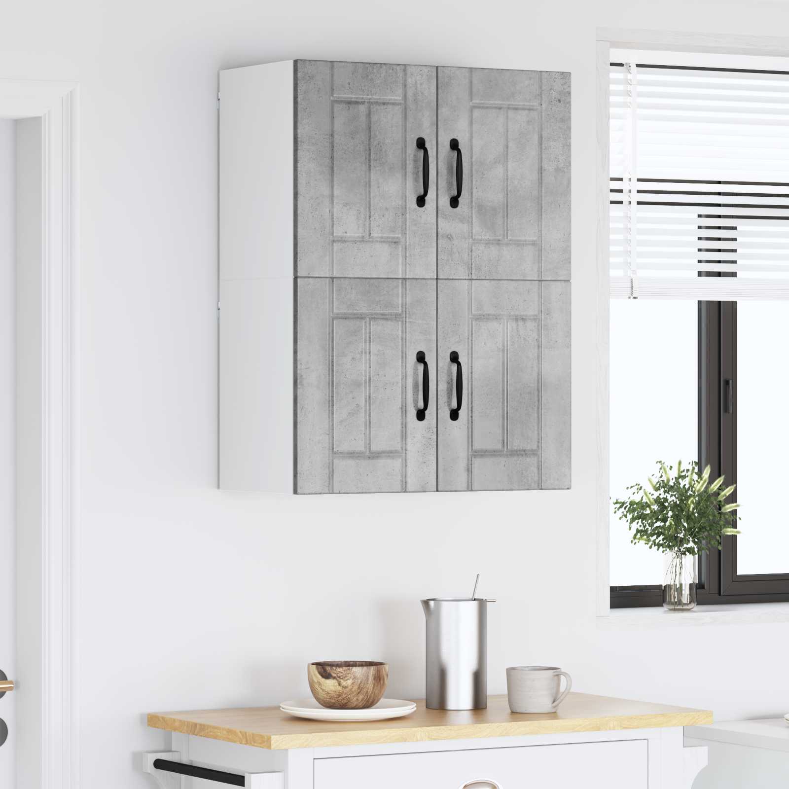 Nástěnná Skříňka Lucca 2 Pcs Betonově Šedá 60 X 31 X 40 Cm