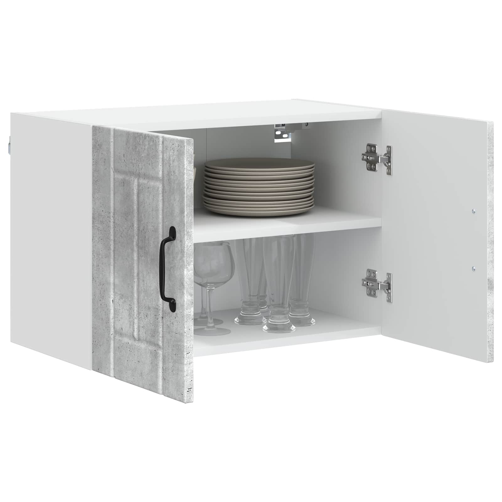 Nástěnná Skříňka Lucca 2 Pcs Betonově Šedá 60 X 31 X 40 Cm
