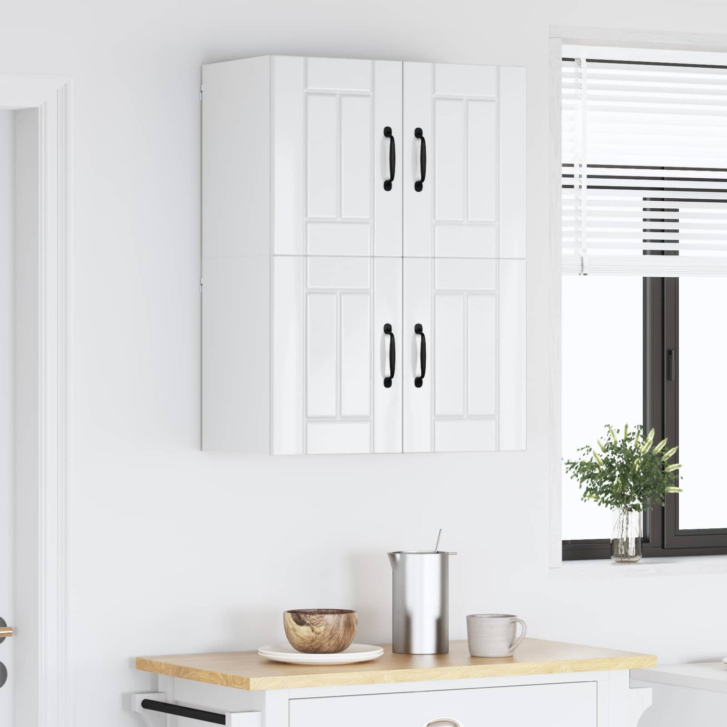 Nástěnná Skříňka Lucca 2 Pcs Bílá S Vysokým Leskem