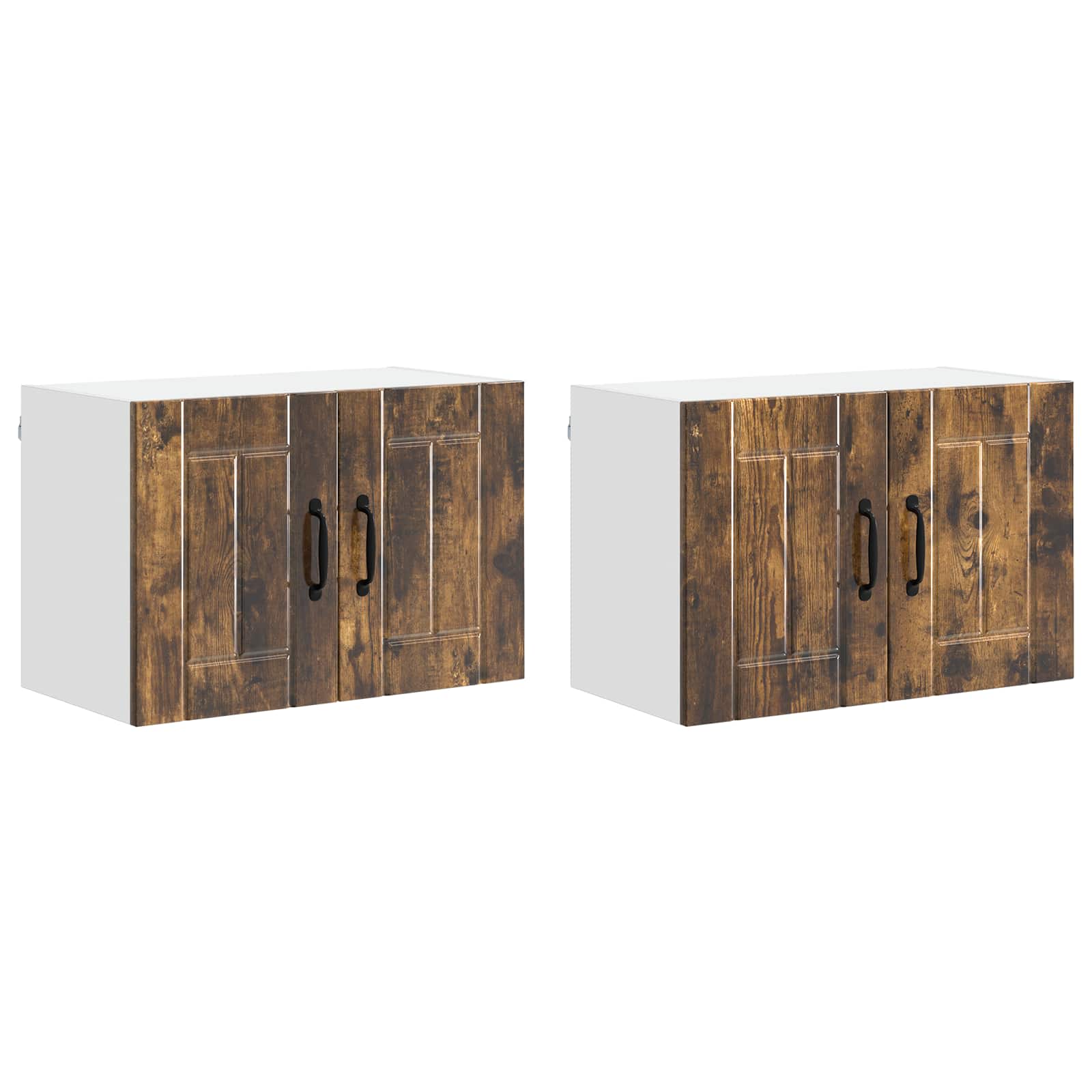 Nástěnná Skříňka Lucca 2 Pcs Kouřový Dub 60 X 31 X 40 Cm